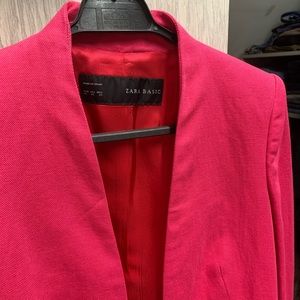 Zara Hot Pink Linen Blazer